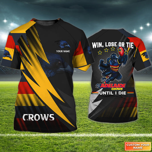 AFL Adelaide Crows Personalized Name 3D Tshirt 3