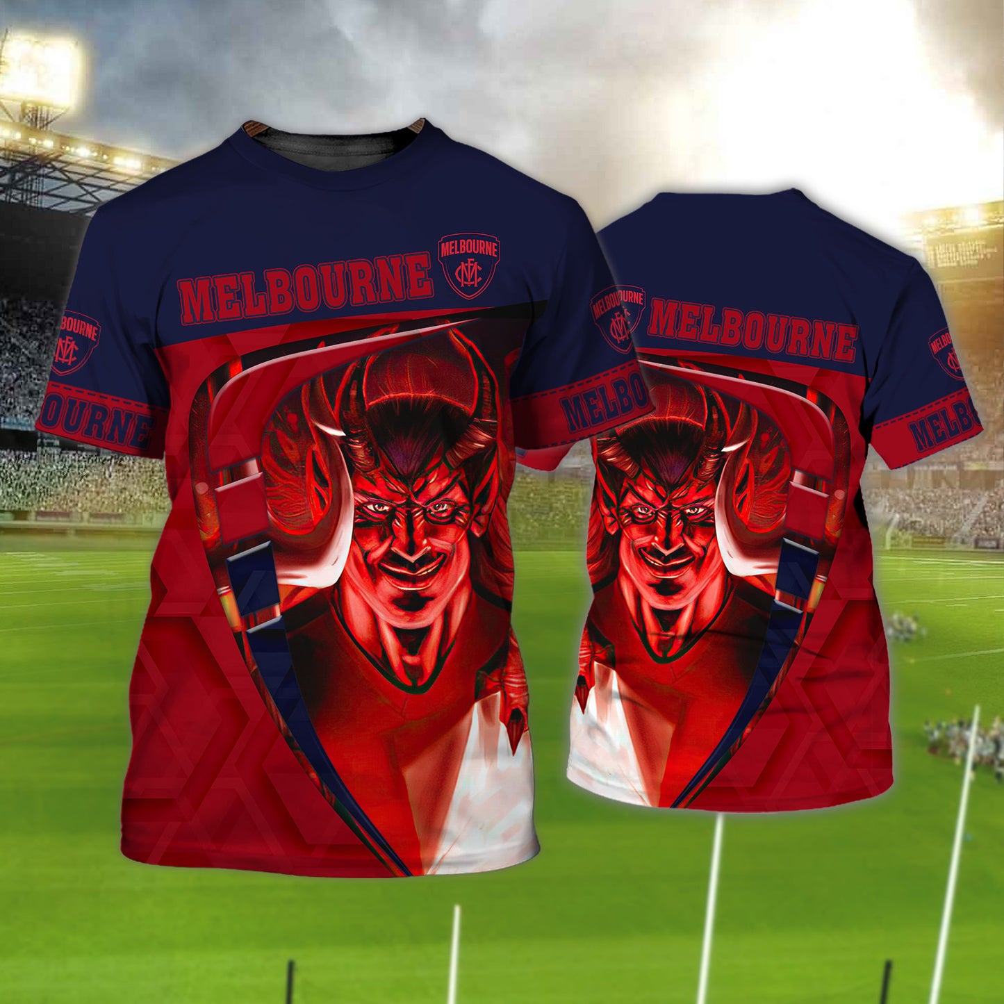 AFL Melbourne Demons 3D Tshirt 2