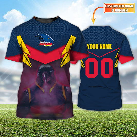 AFL Adelaide Crows Personalized Name 3D Tshirt 5