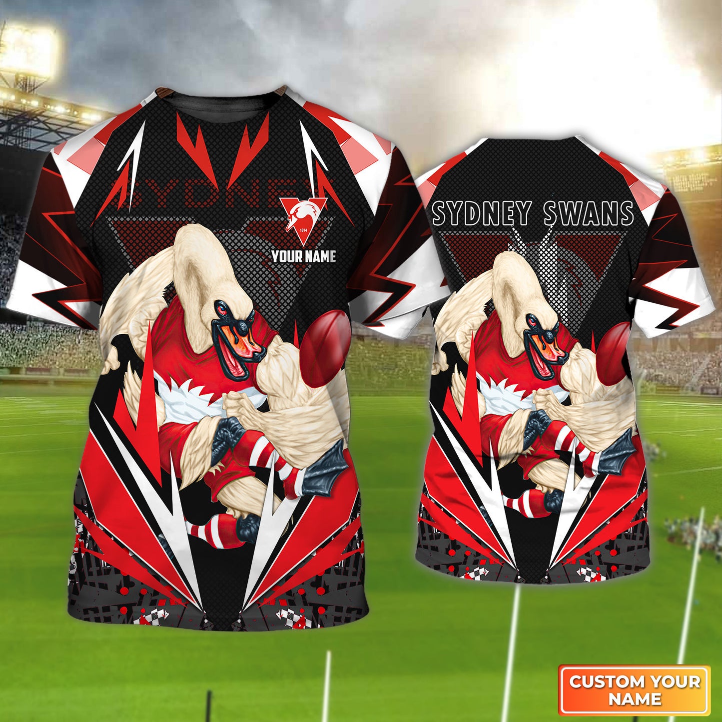 AFL Sydney Swans 3D Tshirt 3