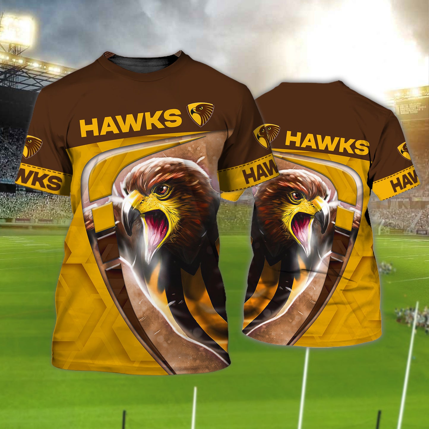 AFL Hawthorn Hawks 3D Tshirt 2