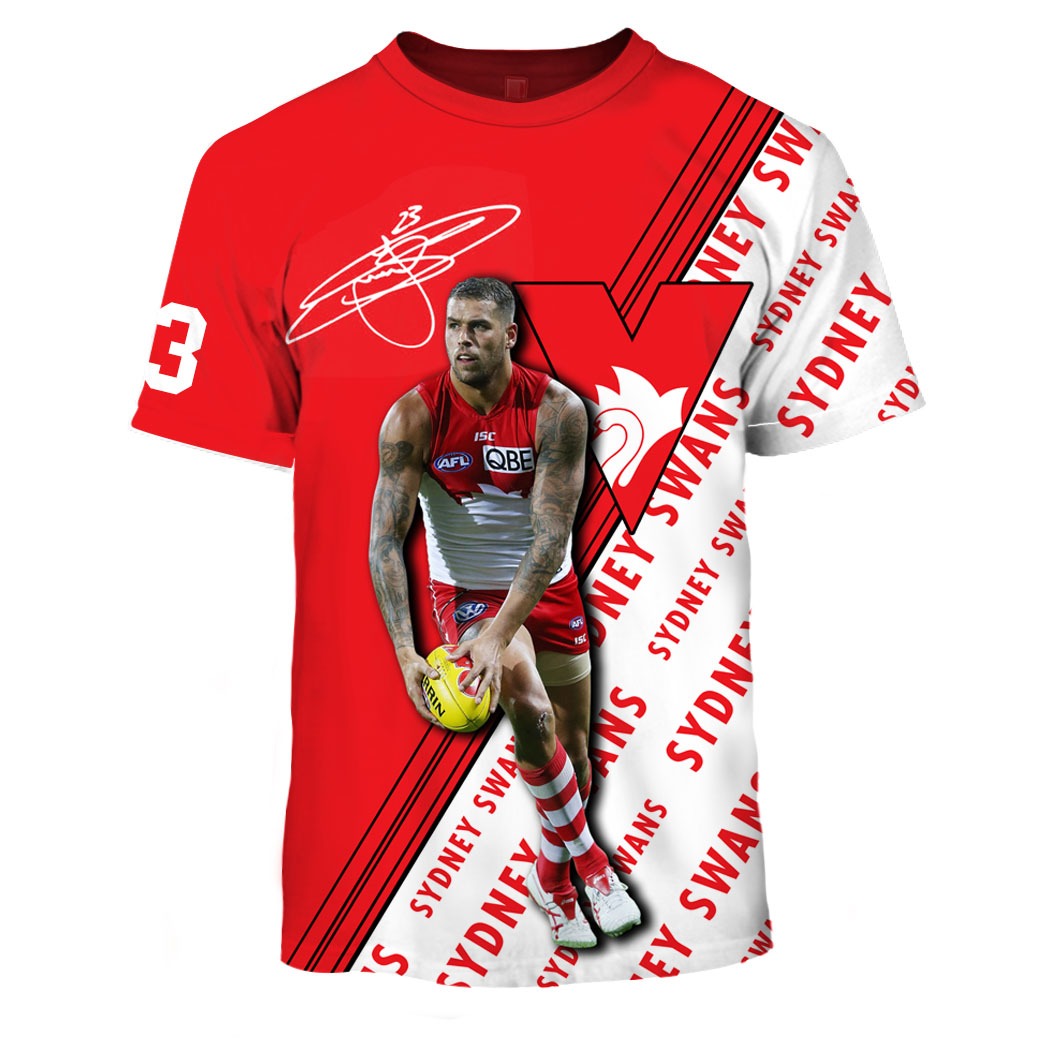 AFL Sydney Swans Lance Franklin 3D Tshirt 3