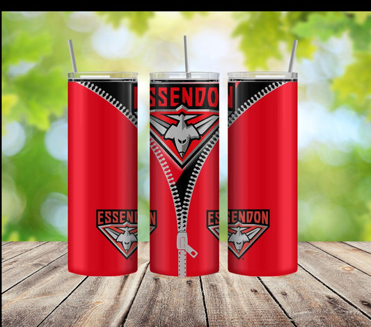 AFL Essendon Zip Skinny Tumbler