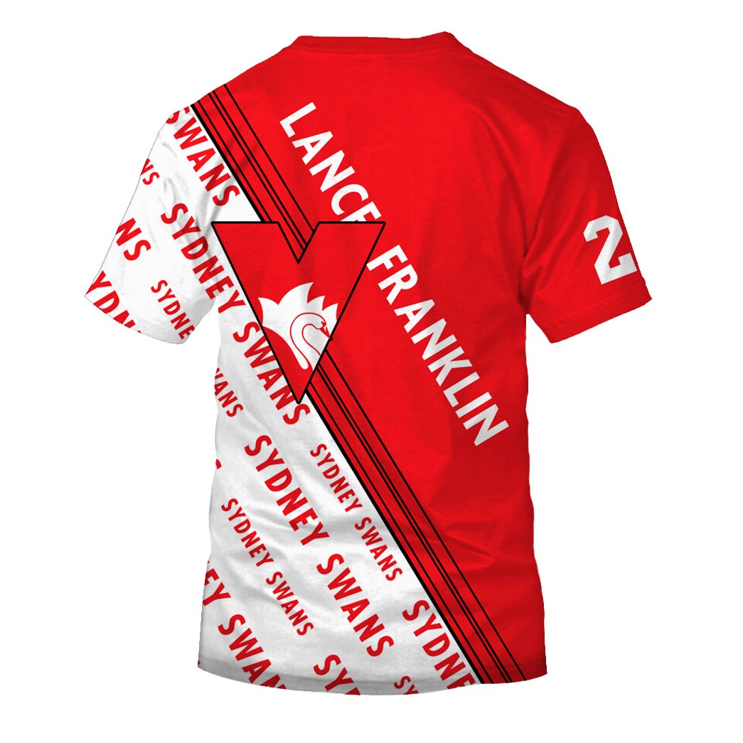 AFL Sydney Swans Lance Franklin 3D Tshirt 3