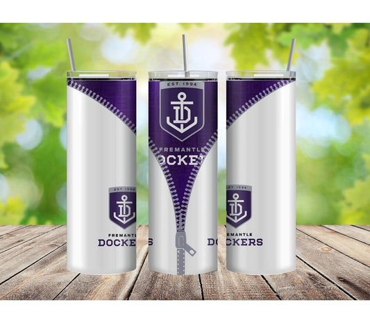 AFL Fremantle Dockers Zip Skinny Tumbler