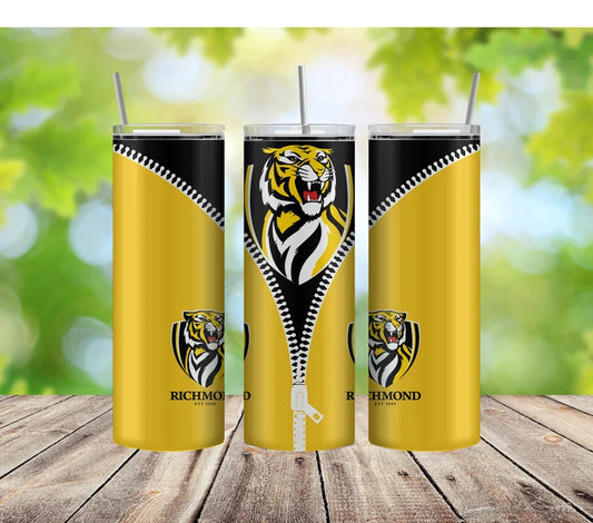 AFL Richmond Tigers Zip Skinny Tumbler