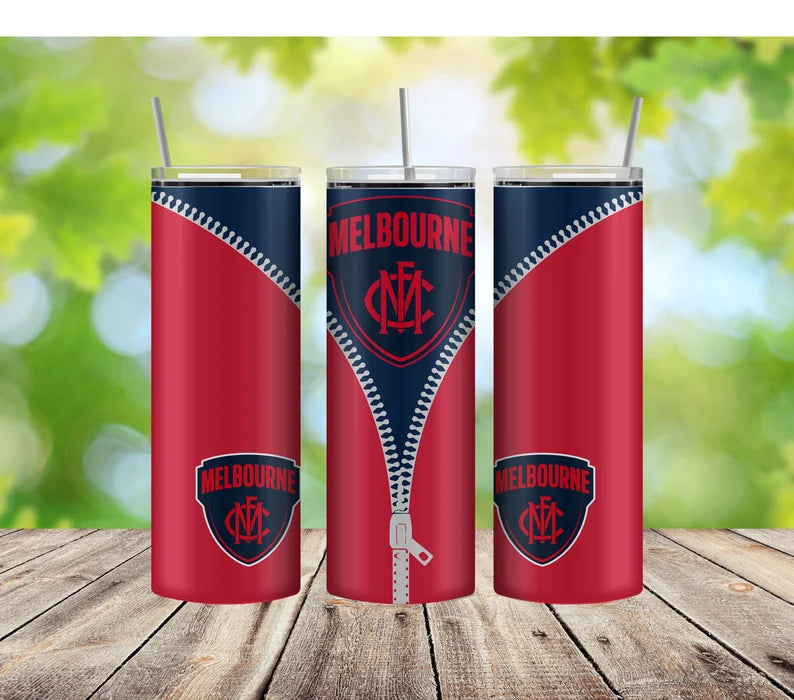 AFL Melbourne Zip Skinny Tumbler