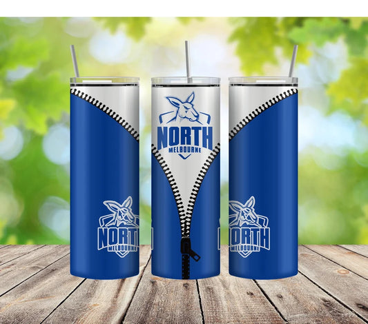 AFL North Melbourne Zip Skinny Tumbler