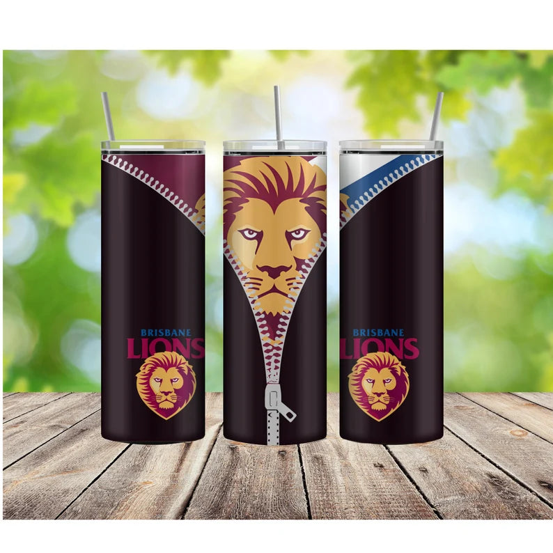 AFL Brisbane Lions Skinny Tumbler