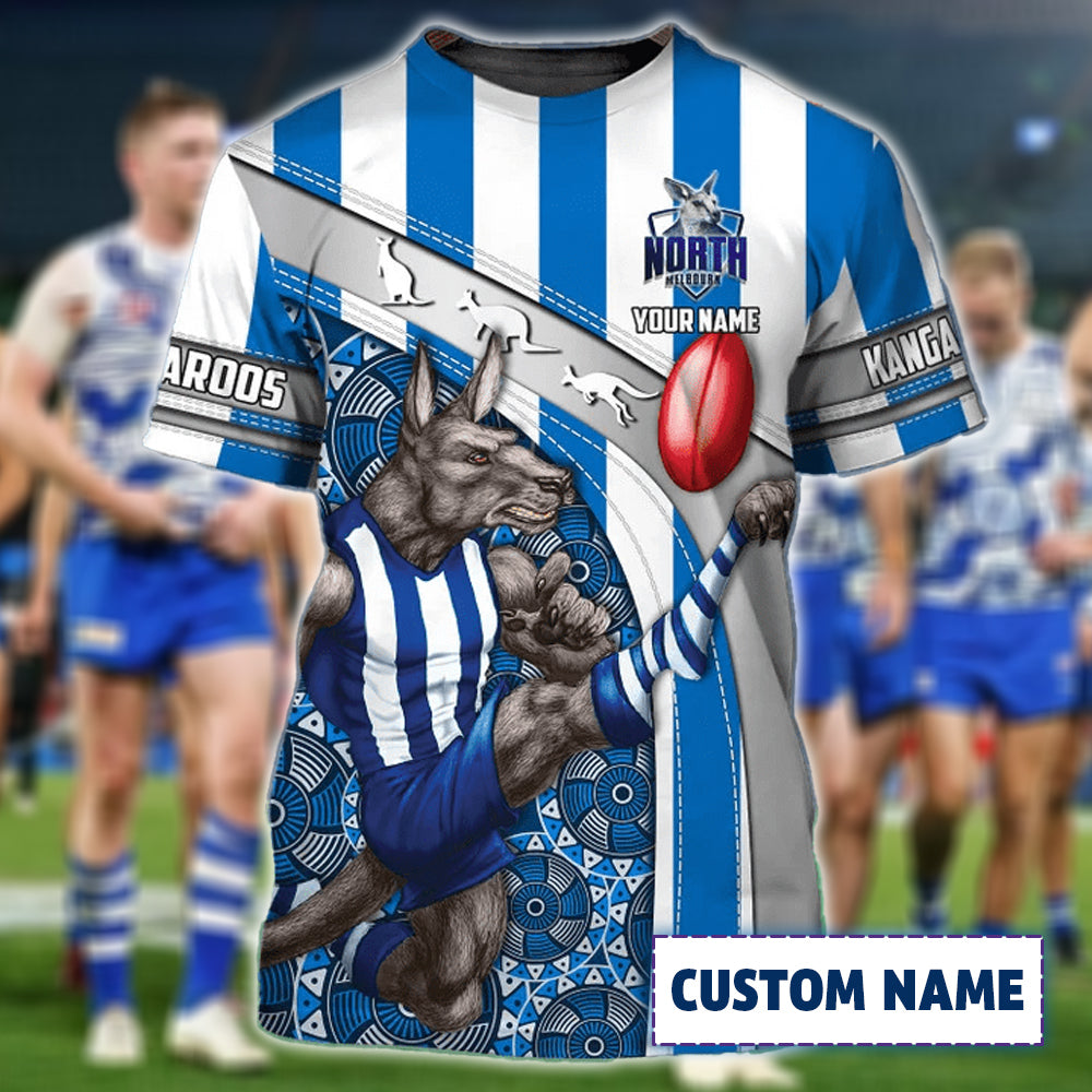 North Melbourne AFL Personalized Name 3D T-Shirt