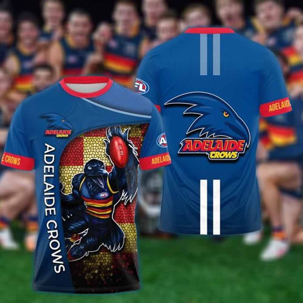 Adelaide Crows AFL Personalized Name 3D T-Shirt