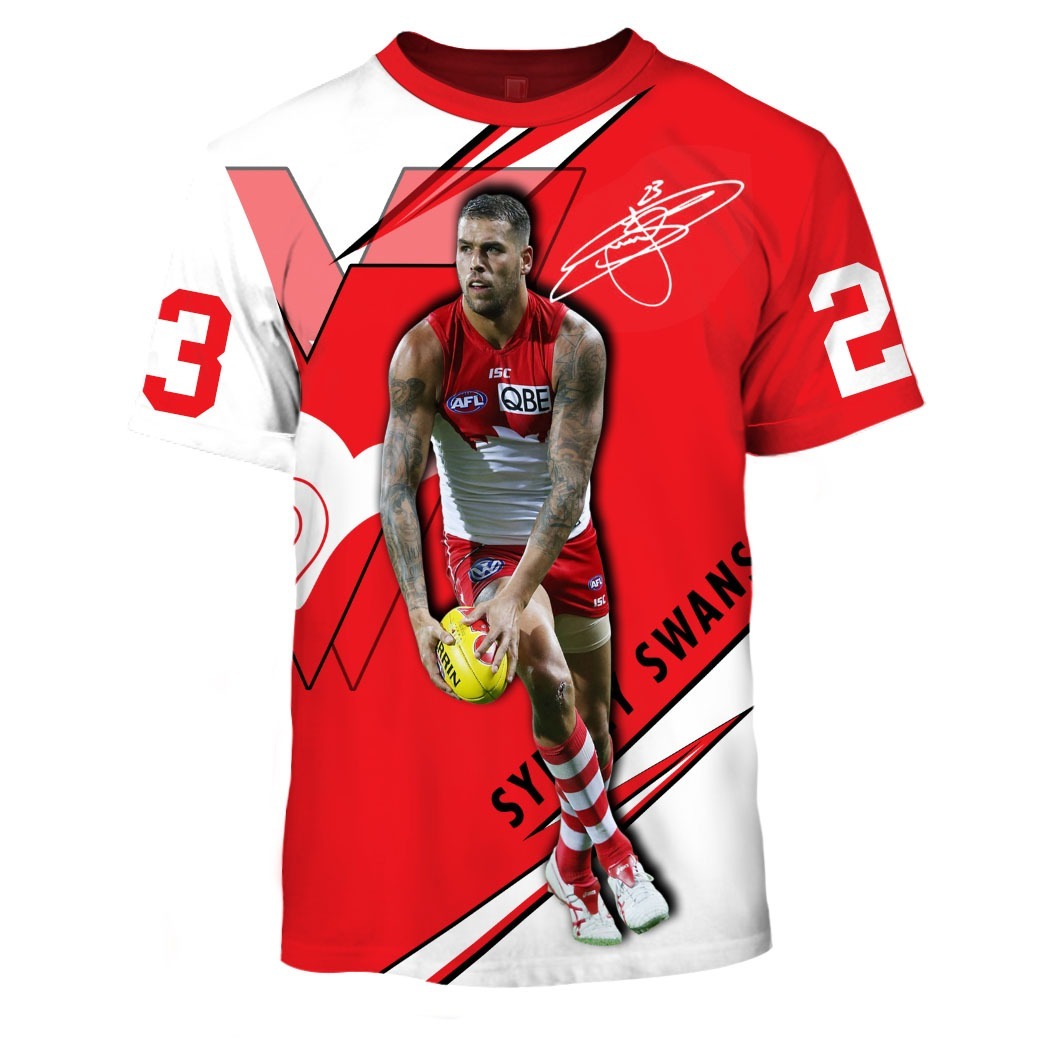 AFL Sydney Swans Lance Franklin 3D Tshirt 2