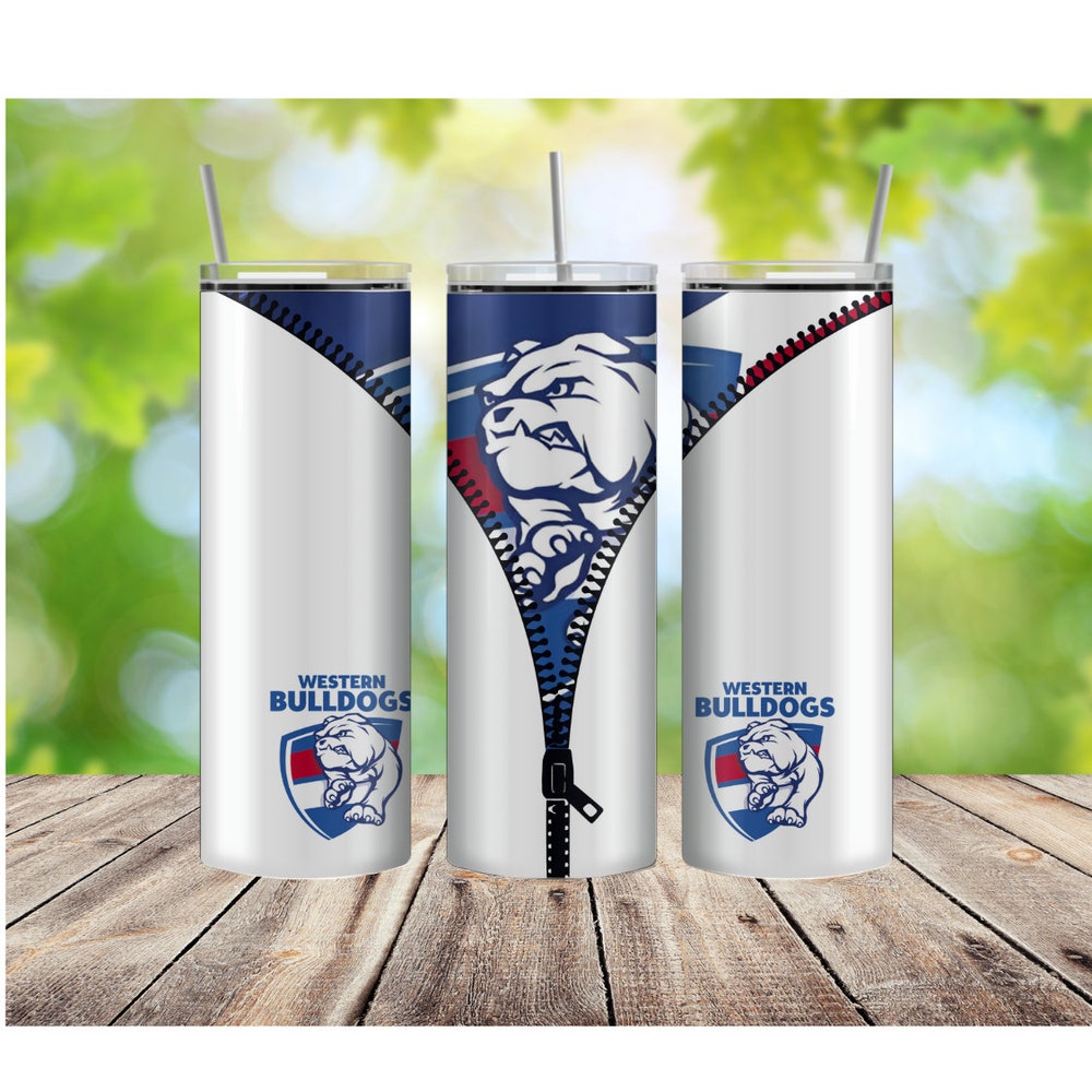 AFL Western Bulldogs Zip Skinny Tumbler