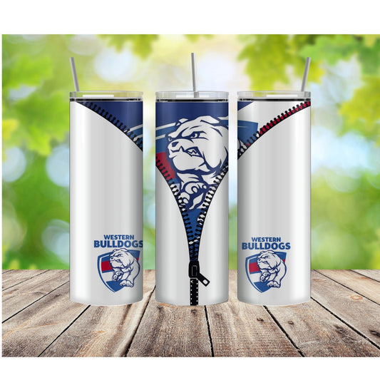 AFL Western Bulldogs Zip Skinny Tumbler