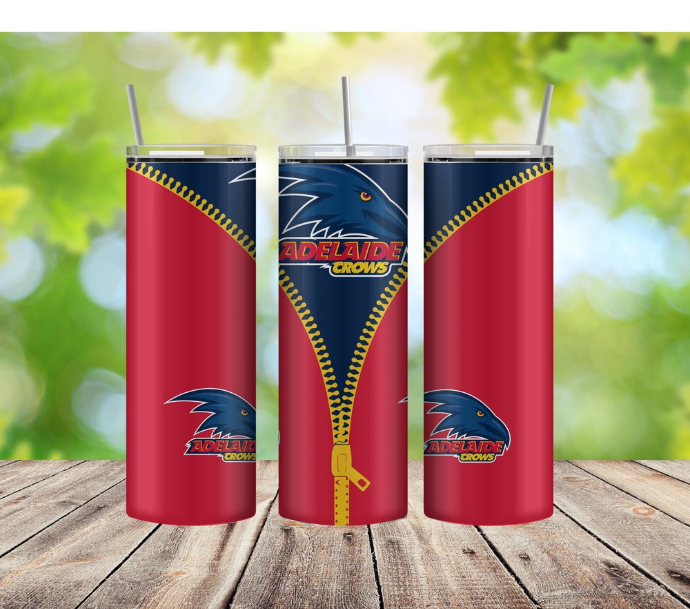 AFL Adelaide Crows Zip Skinny Tumbler