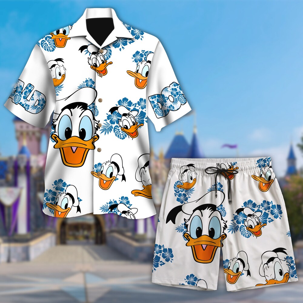 Cartoon Duck Hawaiian Shirt