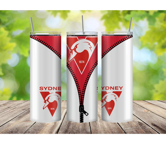 AFL Sydney Swans Zip Skinny Tumbler