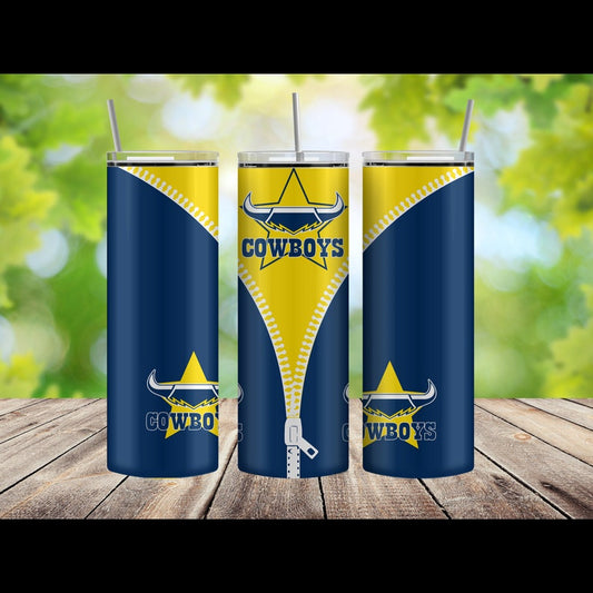 NRL North Queensland Cowboys Skinny Tumbler