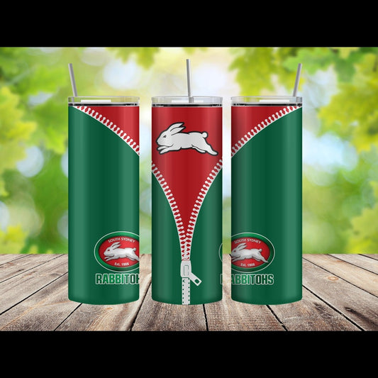 NRL South Sydney Rabbitohs Skinny Tumbler