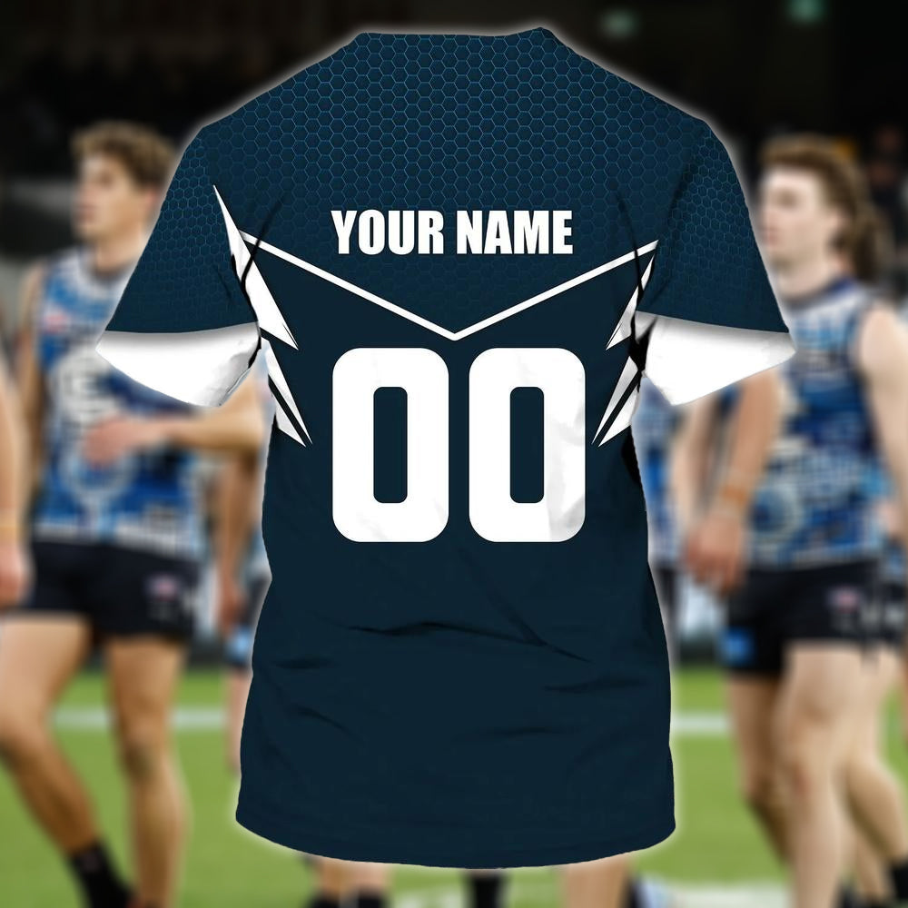 Carlton Blues AFL Personalized Name 3D T-Shirt