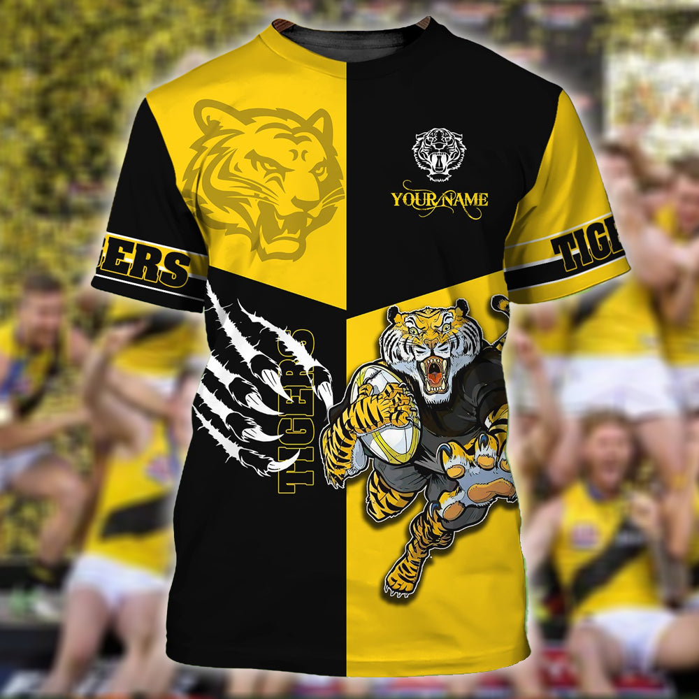 Richmond Tigers AFL Personalized Name 3D T-Shirt 4