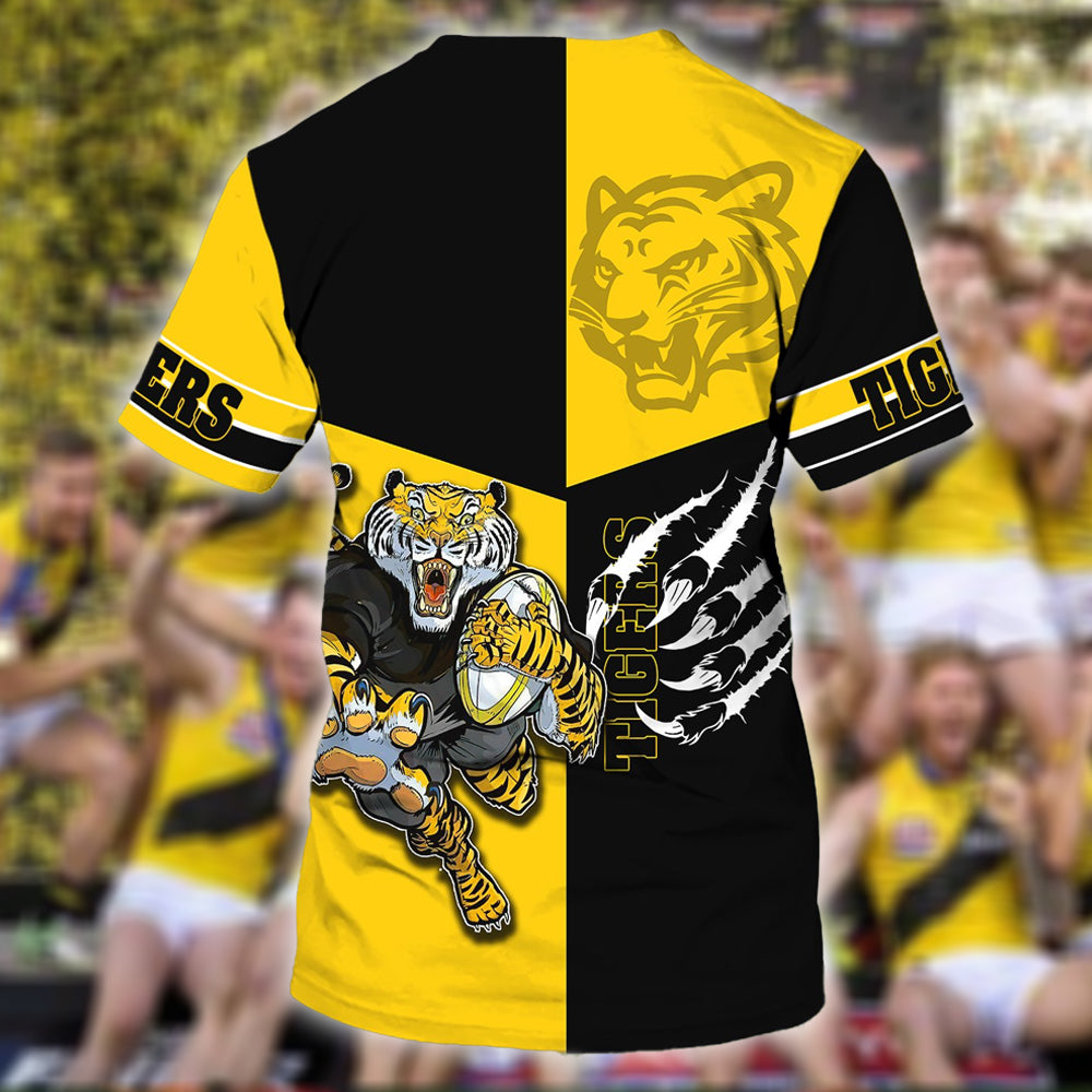 Richmond Tigers AFL Personalized Name 3D T-Shirt 4