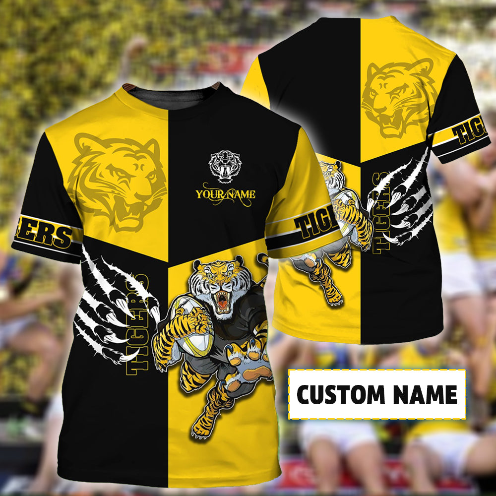 Richmond Tigers AFL Personalized Name 3D T-Shirt 4