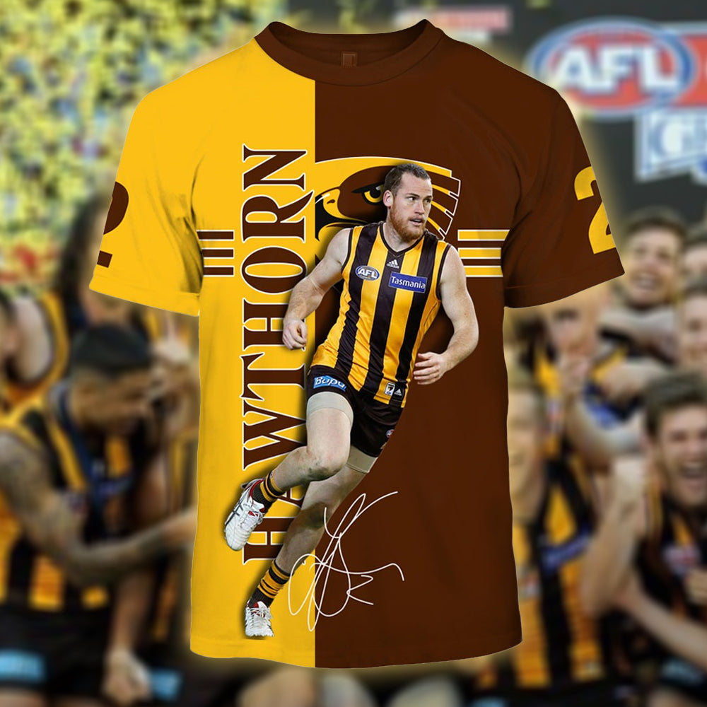 Hawthorn Football Club AFL 3D T-Shirt Hoodie