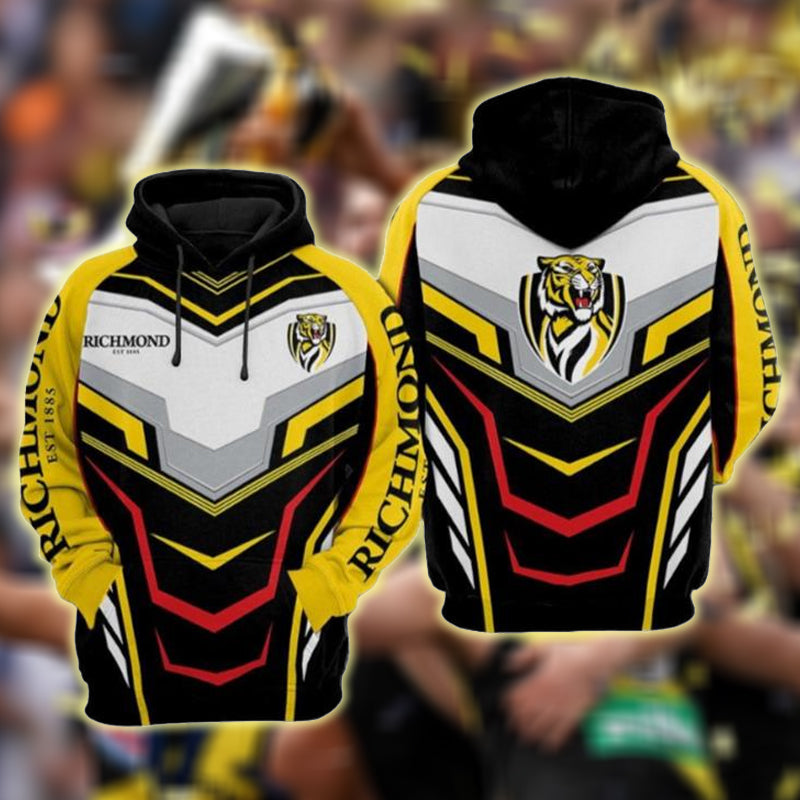 Richmond Tigers AFL Personalized Name 3D Hoodie 4