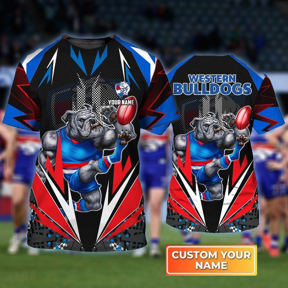 Western Bulldogs AFL Personalized Name 3D T-Shirt 3