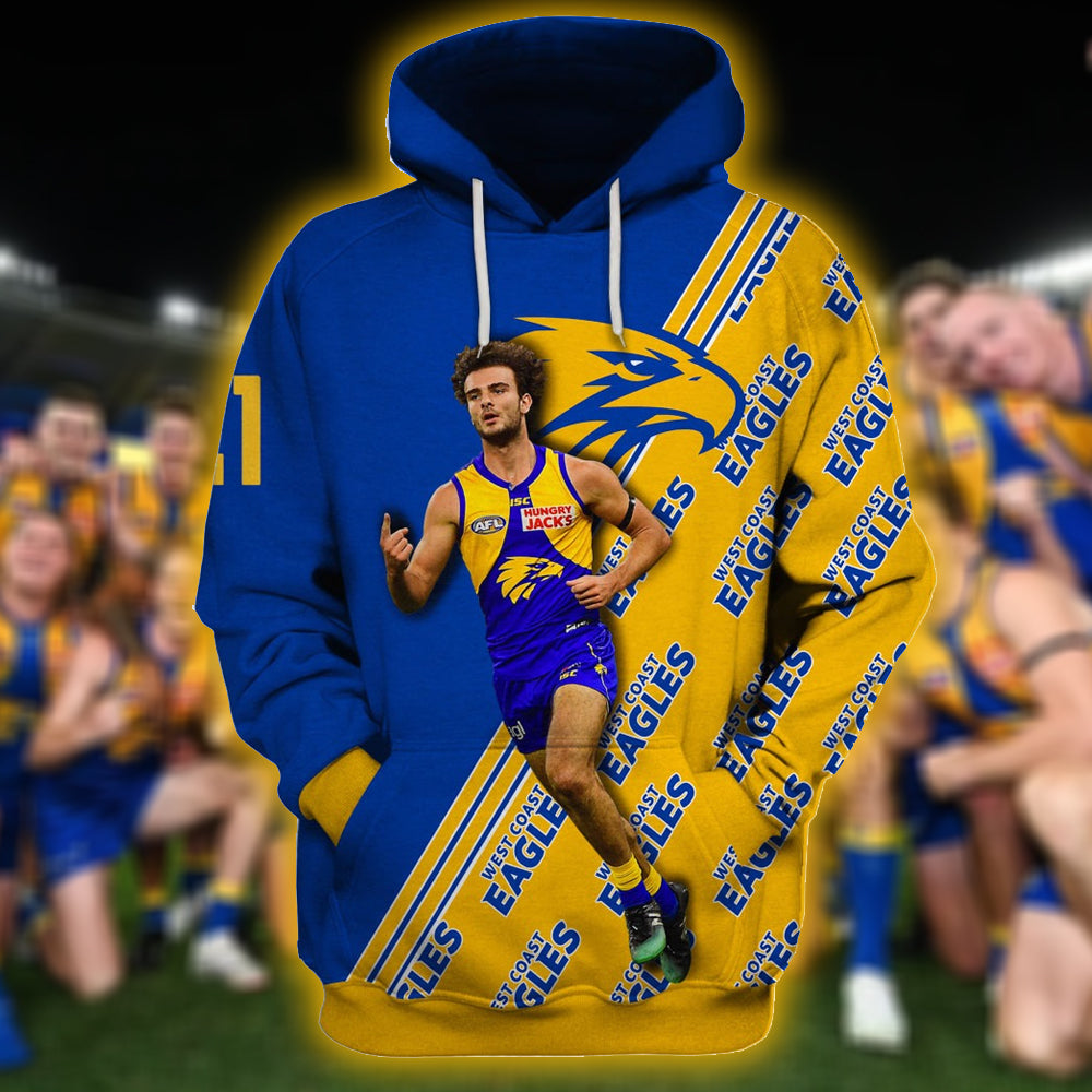 West Coast Eagles AFL 3D T-Shirt Hoodie