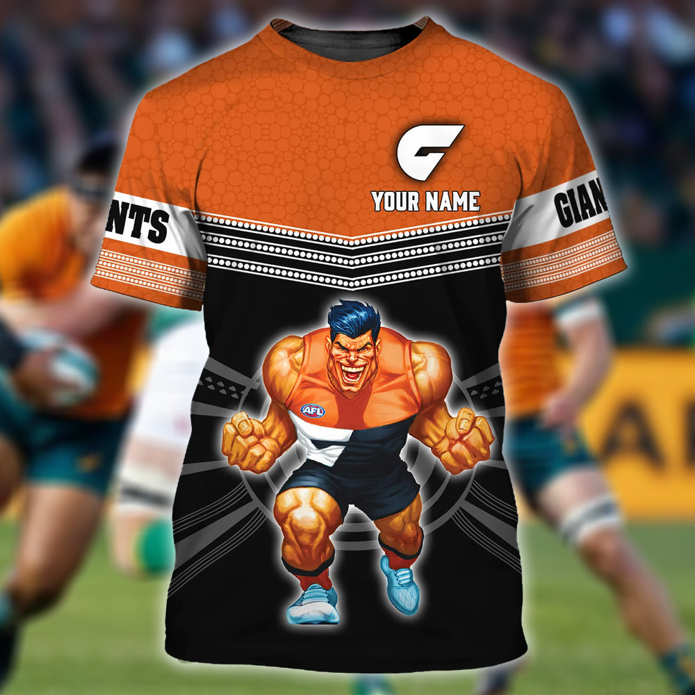 Giants AFL Personalized Name 3D T-Shirt