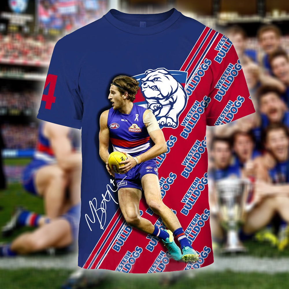 Western Bulldogs AFL Personalized Name 3D T-Shirt Hoodie 2