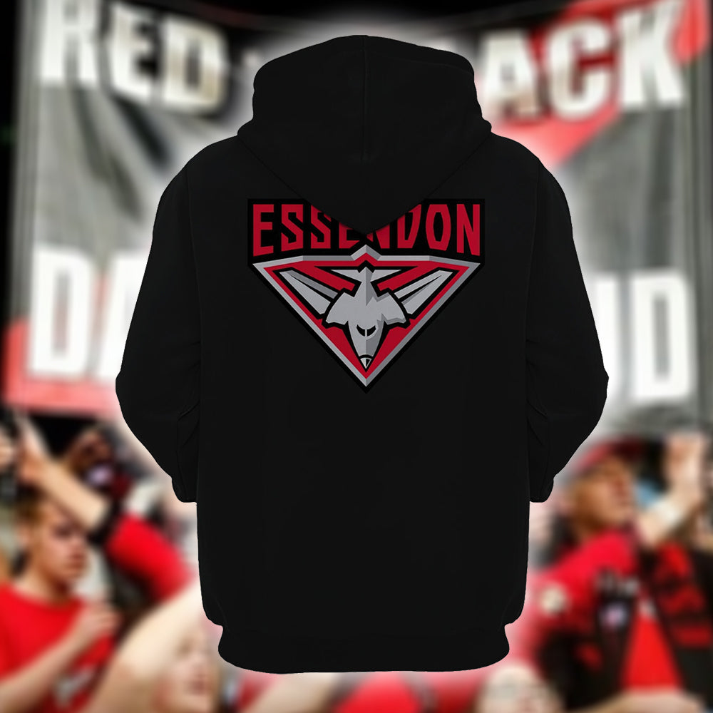 Essendon Bombers AFL Personalized Name 3D Hoodie 9