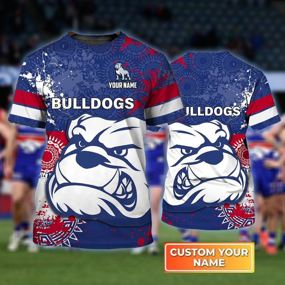 Western Bulldogs AFL Personalized Name 3D T-Shirt 4