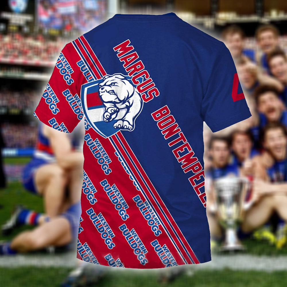 Western Bulldogs AFL Personalized Name 3D T-Shirt Hoodie 2