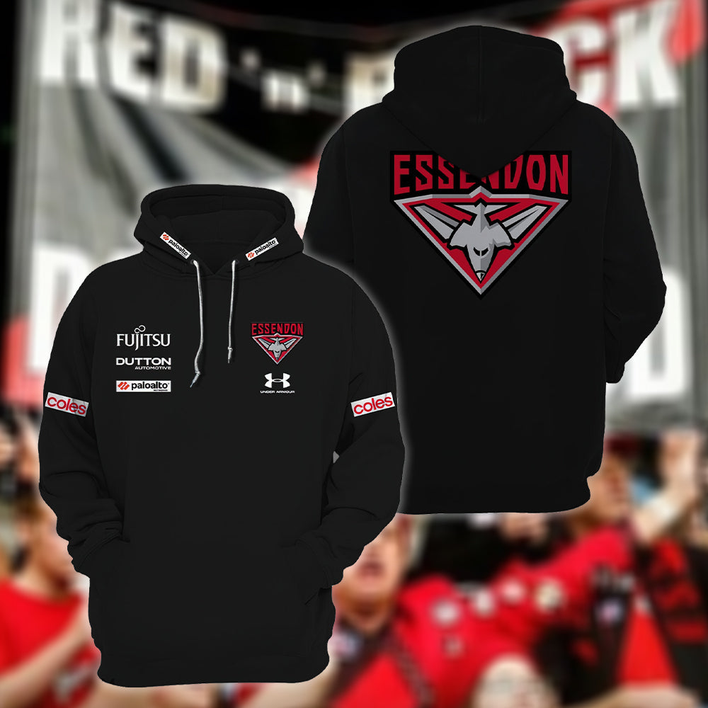 Essendon Bombers AFL Personalized Name 3D Hoodie 9