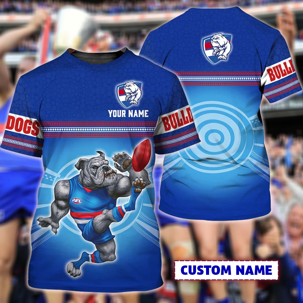 Western Bulldogs AFL Personalized Name 3D T-Shirt