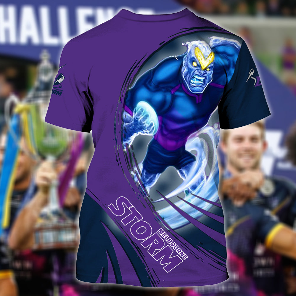 Melbourne Storm Nrl Personalized Name 3D T-Shirt 9