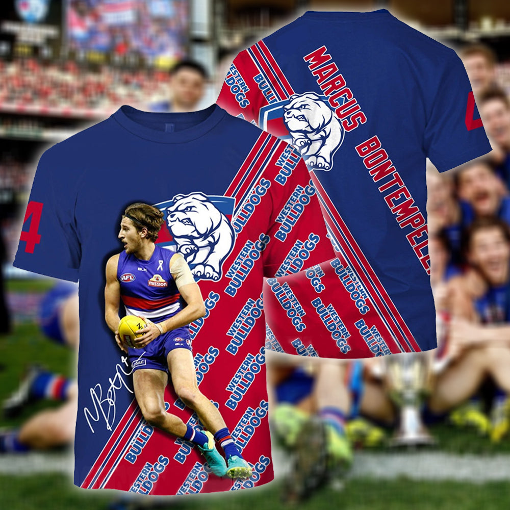 Western Bulldogs AFL Personalized Name 3D T-Shirt Hoodie 2