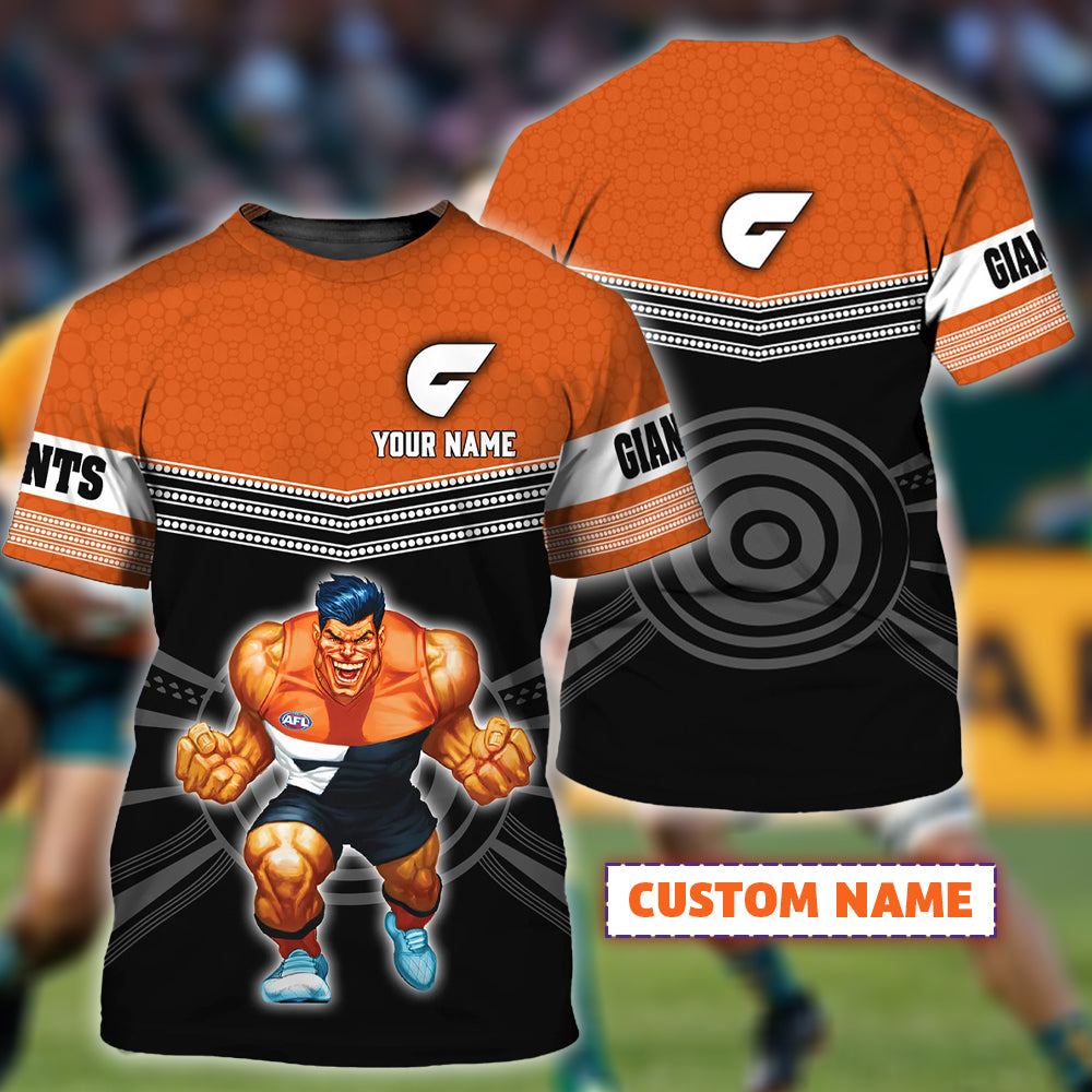 Giants AFL Personalized Name 3D T-Shirt