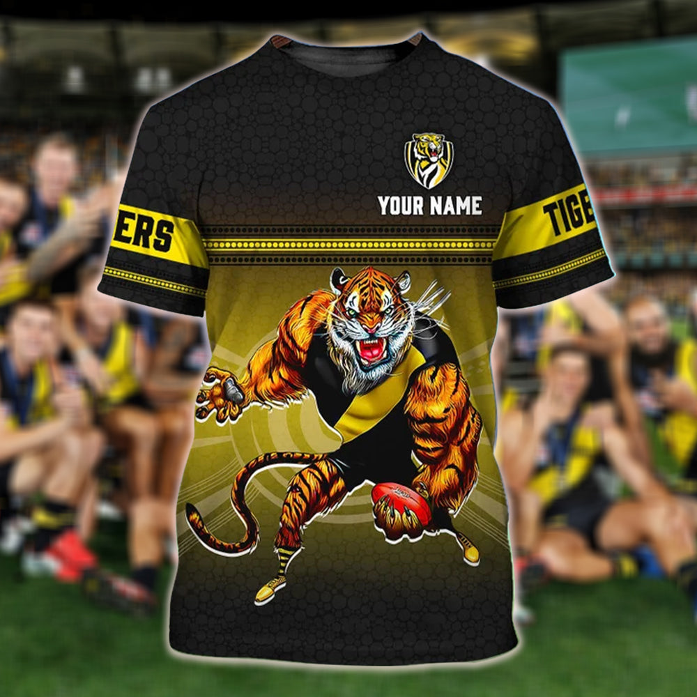 Richmond Tigers AFL Personalized Name 3D T-Shirt 3