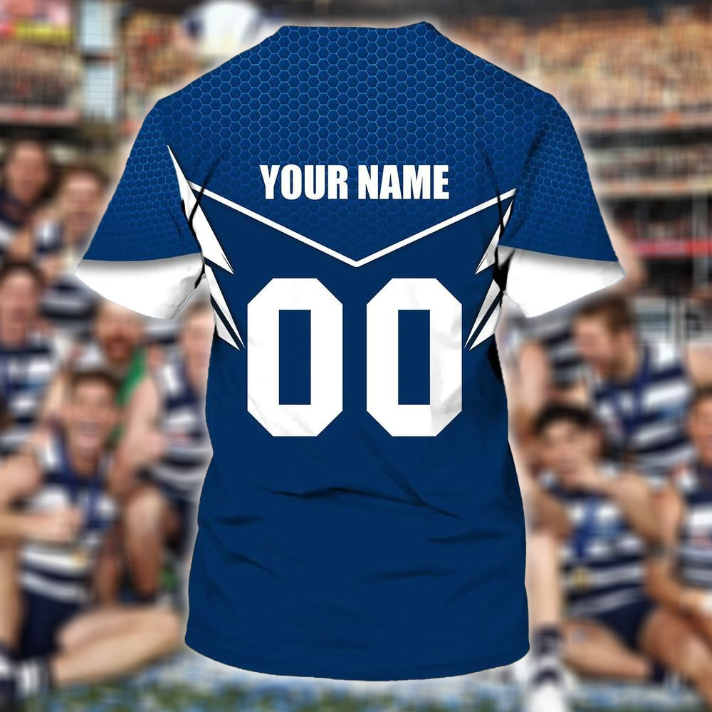 Geelong Cats AFL Personalized Name 3D T-Shirt