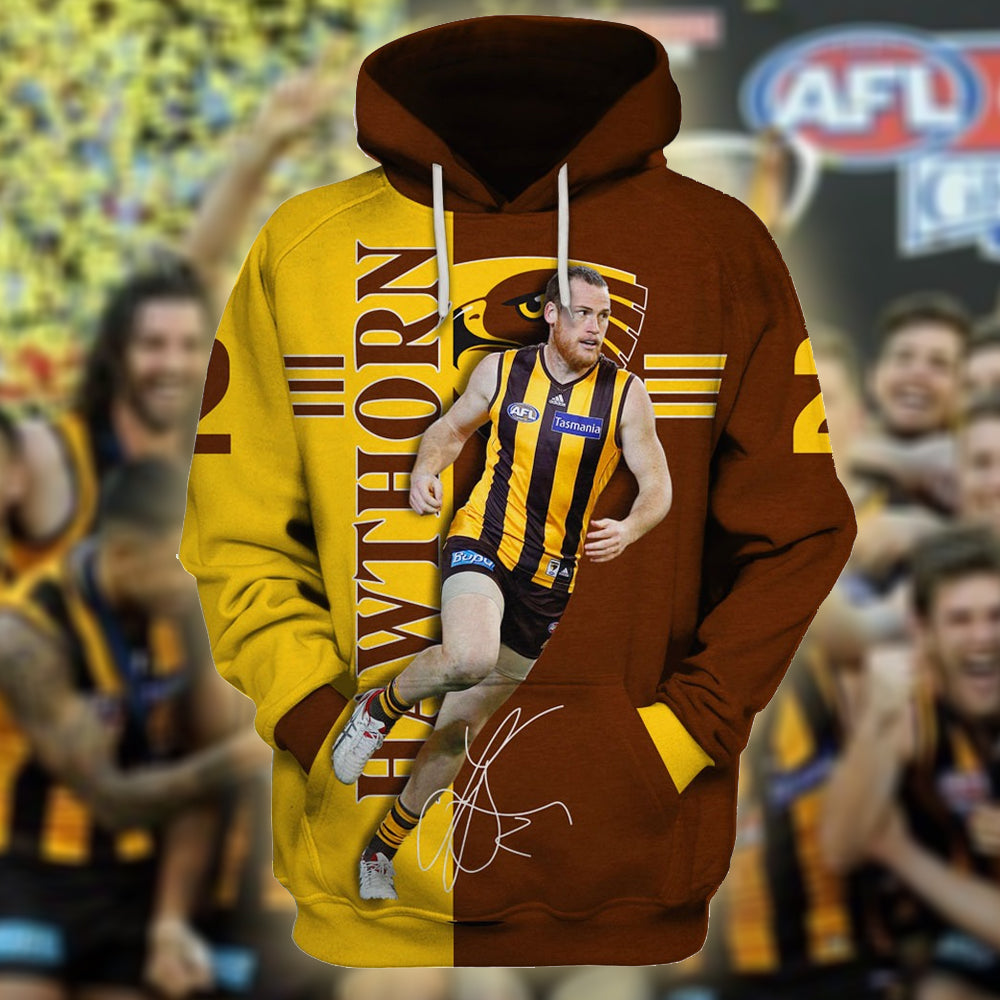 Hawthorn Football Club AFL 3D T-Shirt Hoodie