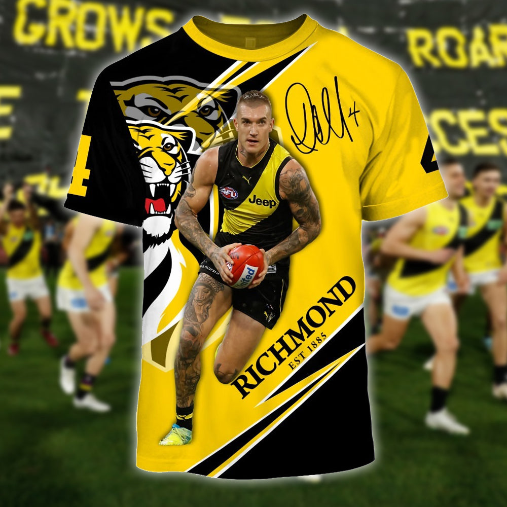 Richmond Tigers AFL Personalized Name 3D T-Shirt 5