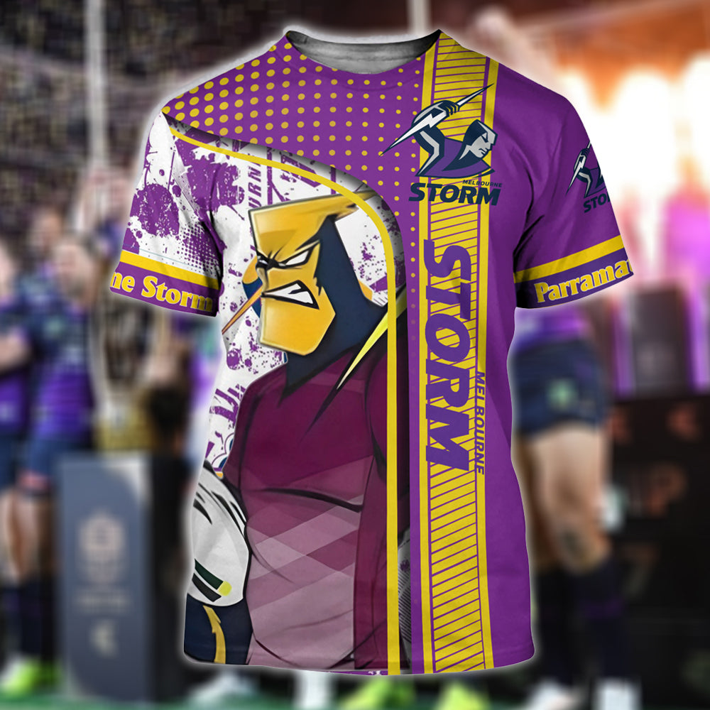 Melbourne Storm Nrl Personalized Name 3D T-Shirt 10