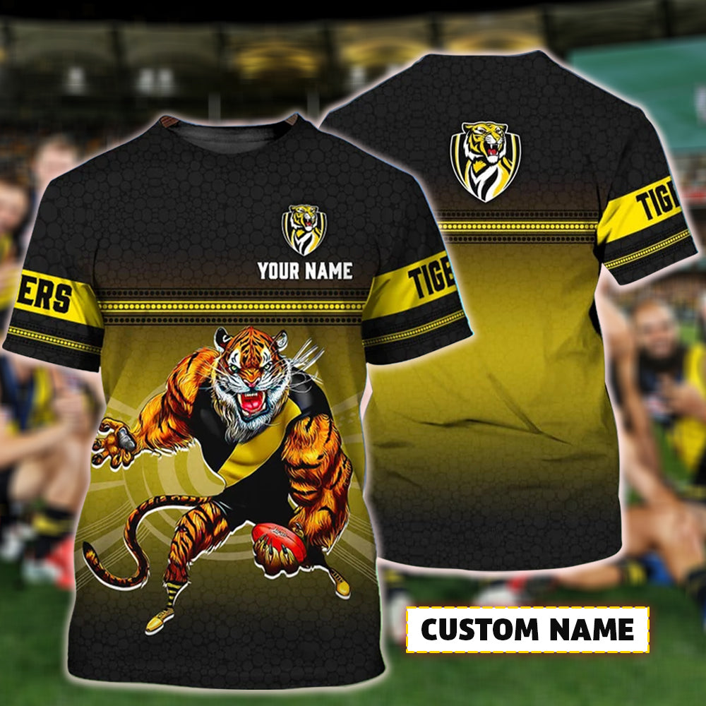 Richmond Tigers AFL Personalized Name 3D T-Shirt 3