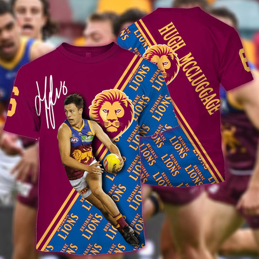 Brisbane Lions AFL 3D T-Shirt Hoodie 2