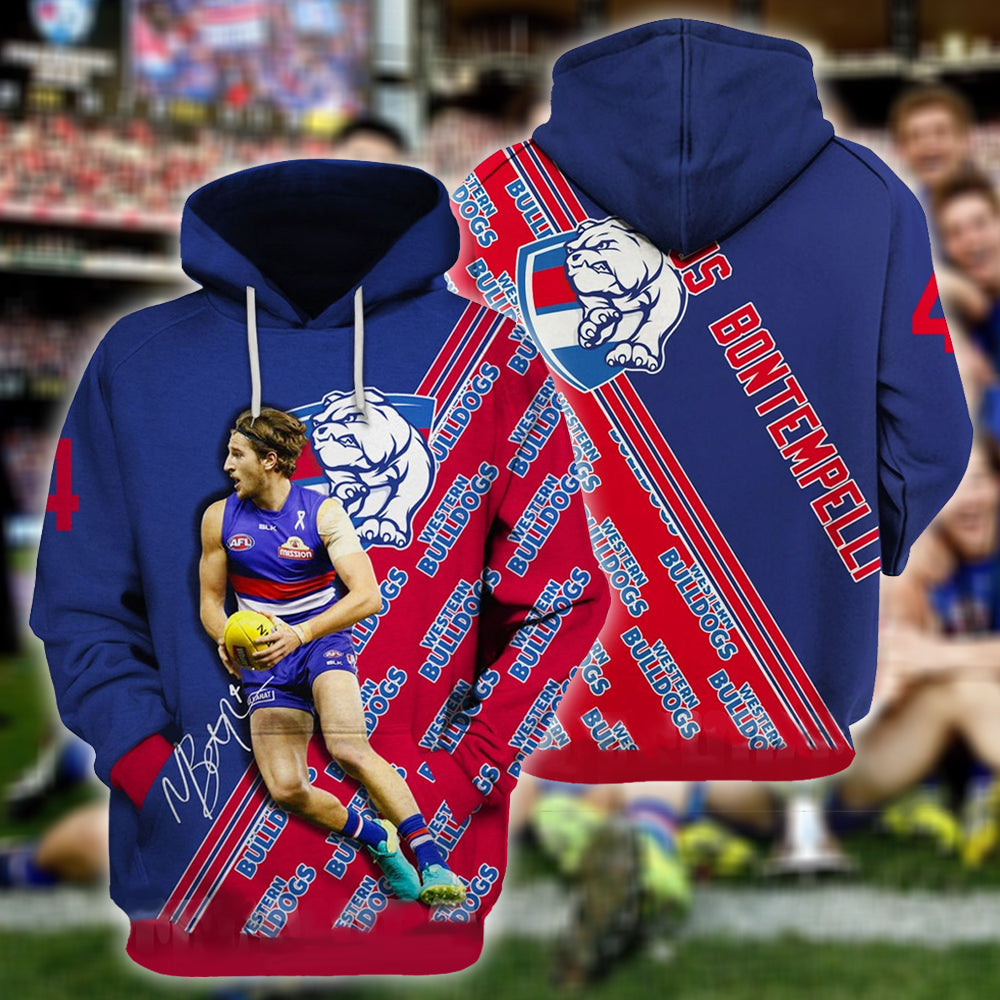 Western Bulldogs AFL Personalized Name 3D T-Shirt Hoodie 2