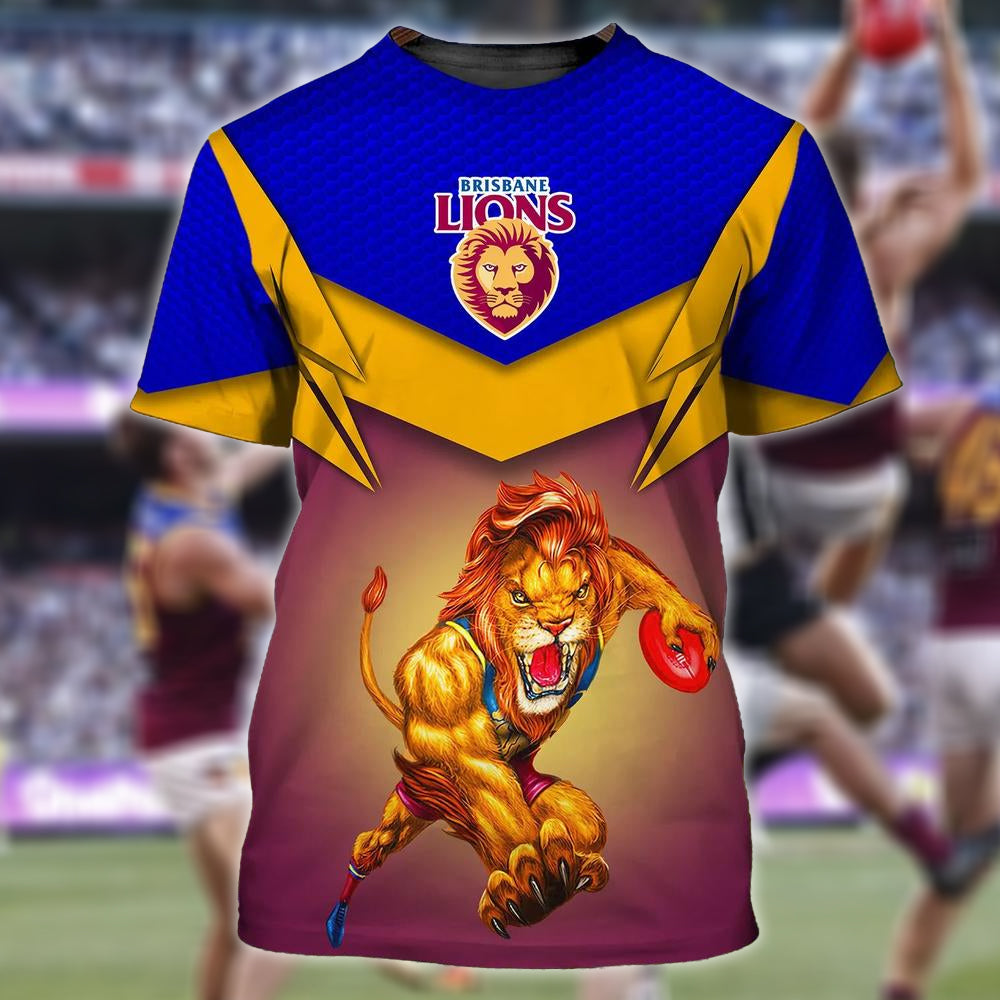 Brisbane Lions AFL Personalized Name 3D T-Shirt